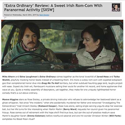 ‘Extra Ordinary’ Review: A Sweet Irish Rom-Com With Paranormal Activity [SXSW]